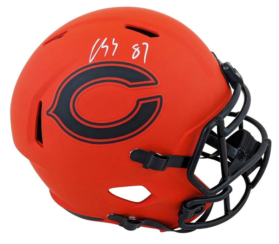 Luther Burden III Signed Chicago Bears Rave Full Size Helmet BAS Witnessed: Luther Burden III Signed Chicago Bears Rave Full Size Helmet BAS Witnessed This Chicago Bears full-size Speed replica helmet has been personally signed by Luther Burden III, showcasing a bold autograp