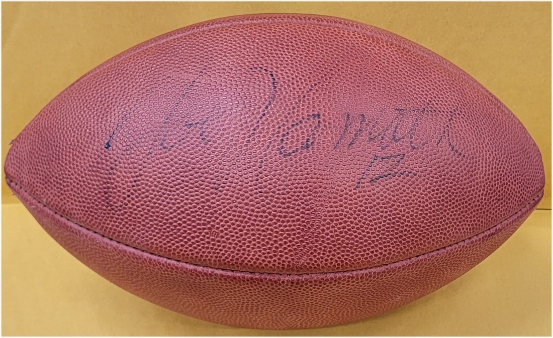 Joe Namath Autographed Football Faded Signature New York Jets JSA: Joe Namath Autographed Football Faded Signature New York Jets JSA This is an original Joe Namath signed football featuring a faded signature, authenticated by James Spence Authentication (JSA). This c