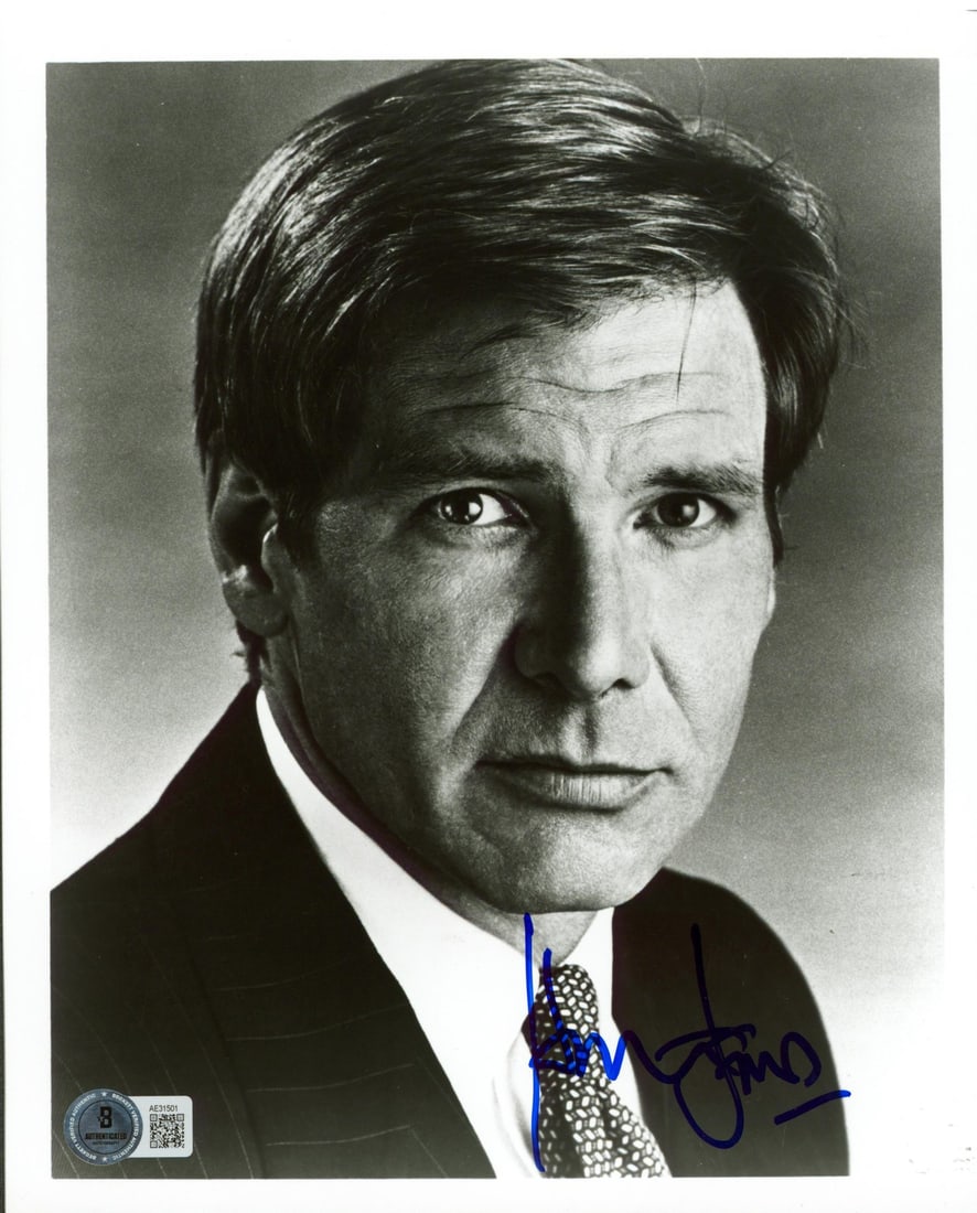 Harrison Ford Signed 8x10 Photo Clear and Present Danger Beckett COA: Harrison Ford Signed 8x10 Photo Clear and Present Danger Beckett COA This is an authentic signed 8x10 photograph of Harrison Ford from the film Clear and Present Danger. The autograph has been verifie