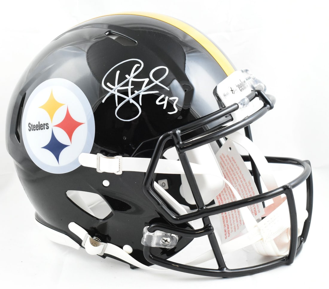 Troy Polamalu Signed Pittsburgh Steelers F/S Speed Helmet Beckett Holo (1 of 5)