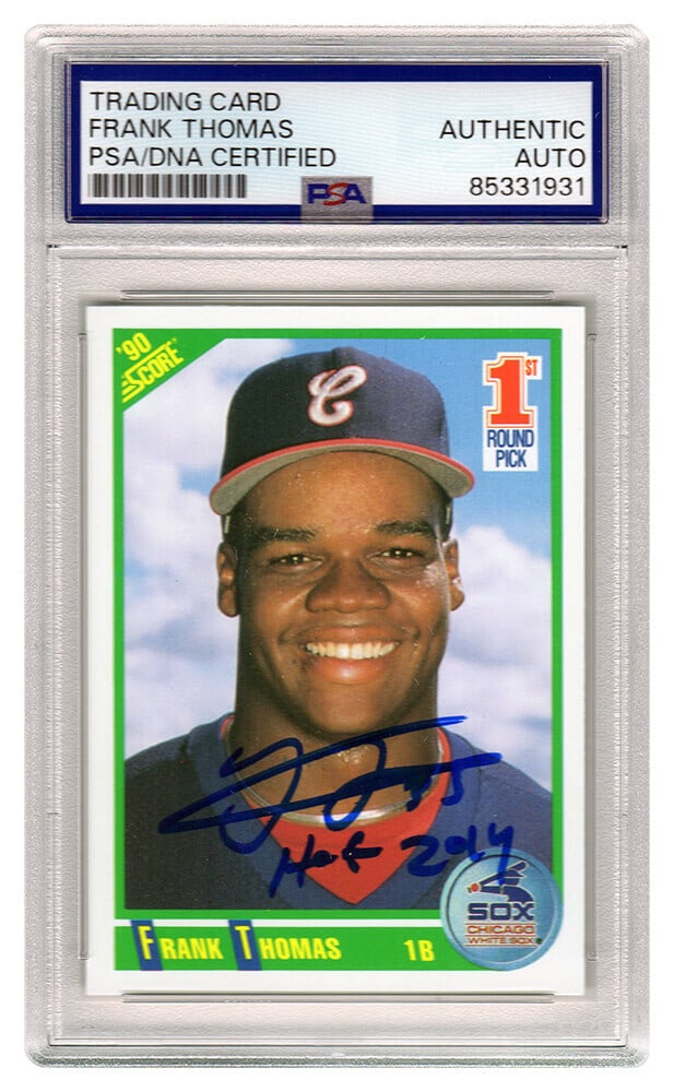 Frank Thomas Signed 1990 Score RC Card HOF 2014 PSA Encapsulated (1 of 2)