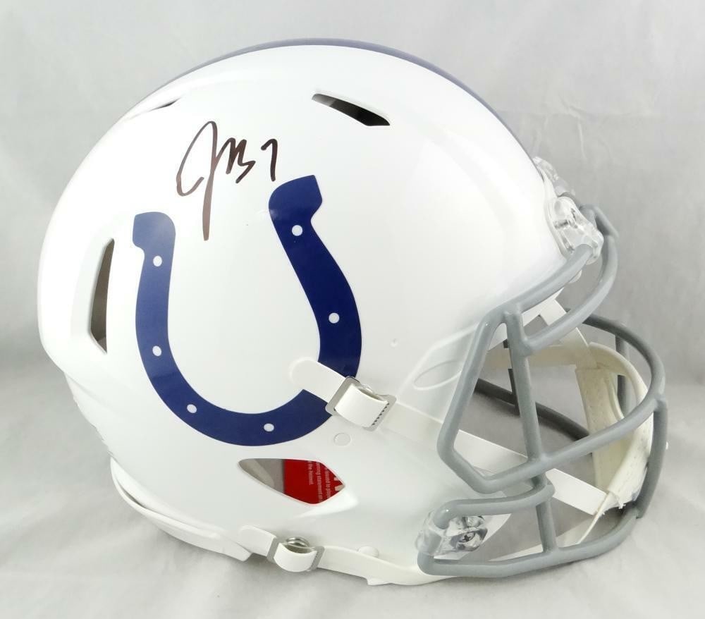 Jacoby Brissett Signed Colts Speed Authentic Helmet JSA Auth (1 of 6)