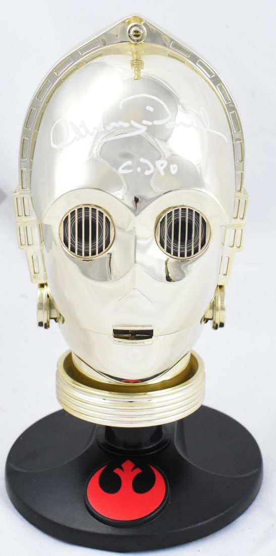 Anthony Daniels Signed C-3PO Miniature Helmet with Beckett Hologram (1 of 6)