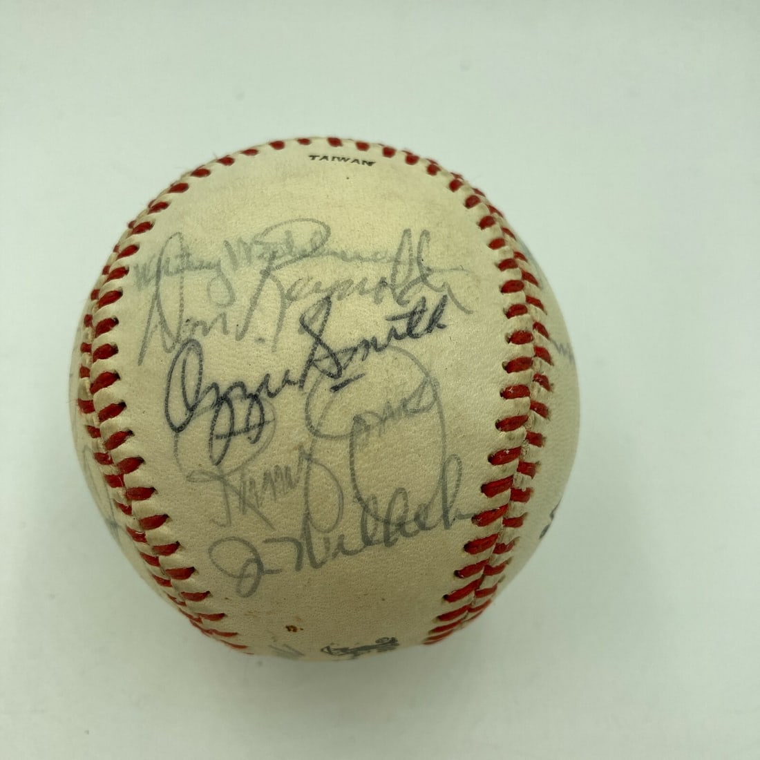 Ozzie Smith 1978 Padres Team Signed Rookie Baseball Original (1 of 6)