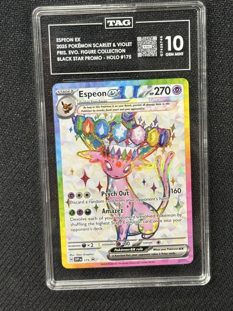 Espeon EX Pokemon Prismatic Evolution Promo Card TAG 10 (1 of 2)