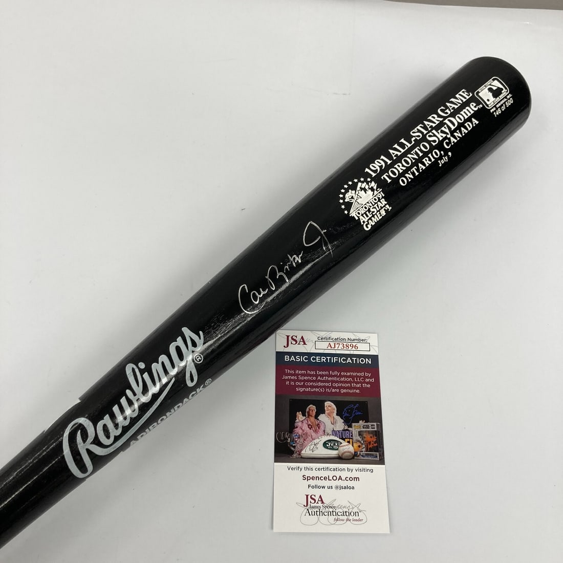 Cal Ripken Jr Signed 1991 All Star Game Bat with JSA COA (1 of 4)