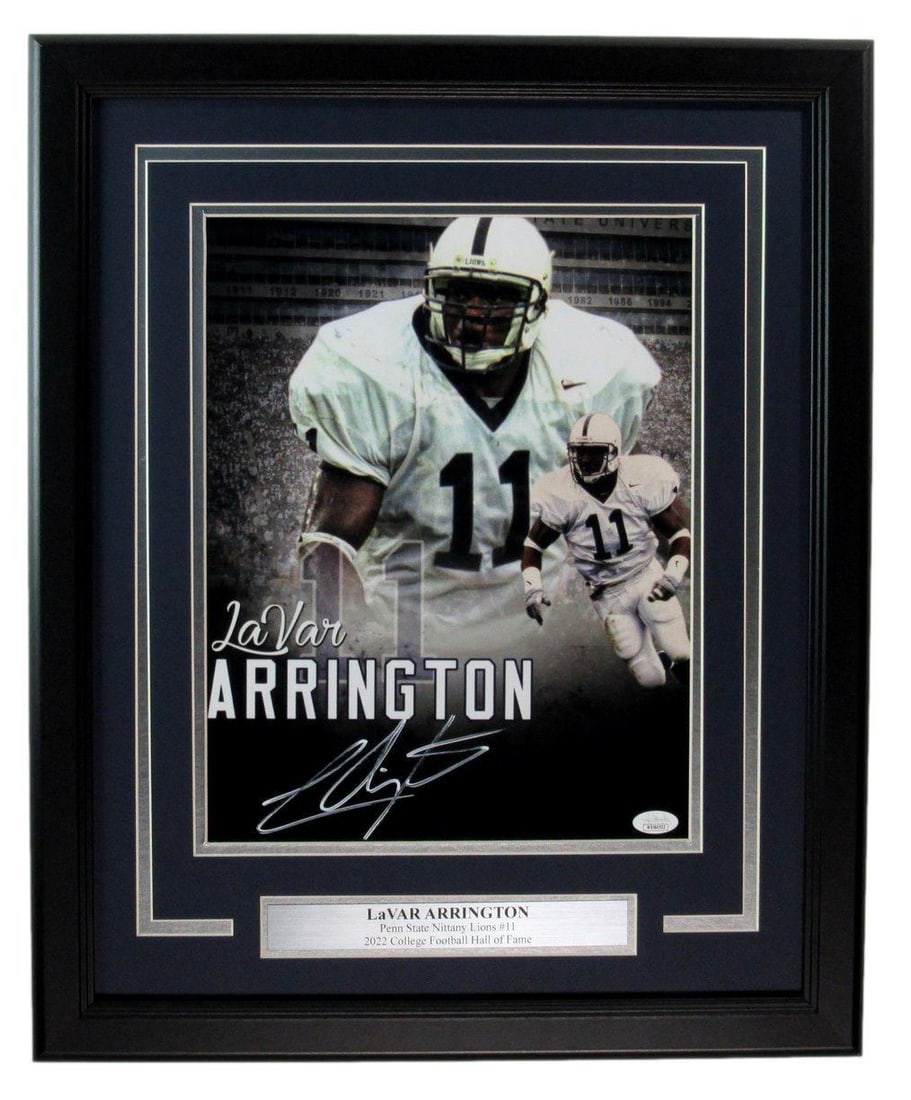 LaVar Arrington Signed Framed 11x14 Photo JSA Authenticated Penn State (1 of 4)