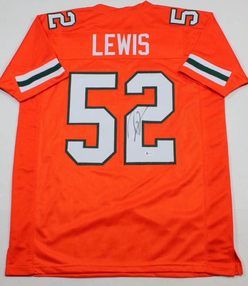 Ray Lewis Signed Miami Hurricanes Jersey Beckett Authenticated (1 of 7)