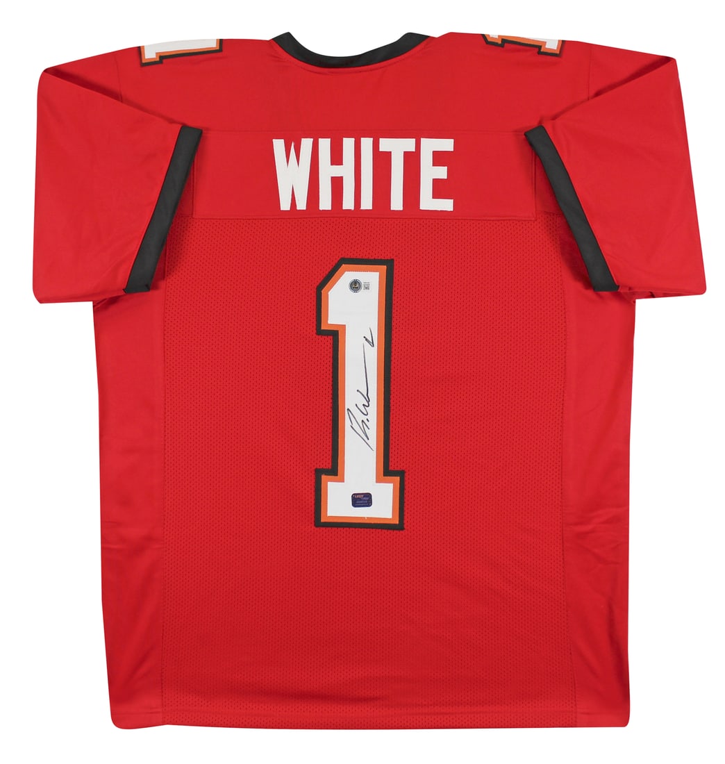 Rachaad White Signed Red Pro Style Jersey Tampa Bay Buccaneers BAS Authenticated: Rachaad White Signed Red Pro Style Jersey Tampa Bay Buccaneers BAS Authenticated This authentic autographed red pro style jersey has been personally signed by Rachaad White of the Tampa Bay Buccaneers