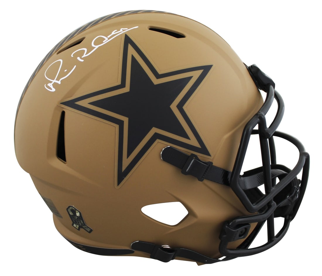 Michael Irvin Signed Dallas Cowboys Salute To Service Helmet BAS Authenticated: Michael Irvin Signed Dallas Cowboys Salute To Service Helmet BAS Authenticated This authentic Dallas Cowboys full-size speed replica helmet is personally signed by NFL legend Michael Irvin. It feature
