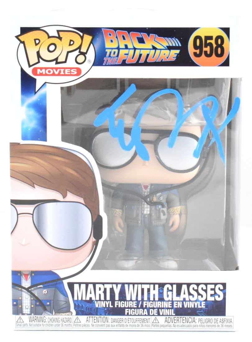 Michael J Fox Signed Marty McFly Funko Pop #958 BTTF Beckett Hologram (1 of 3)