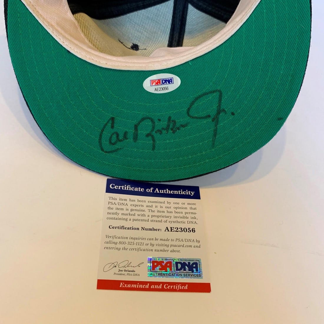 1980s Cal Ripken Jr Signed Orioles Game Hat PSA DNA Certified (1 of 6)