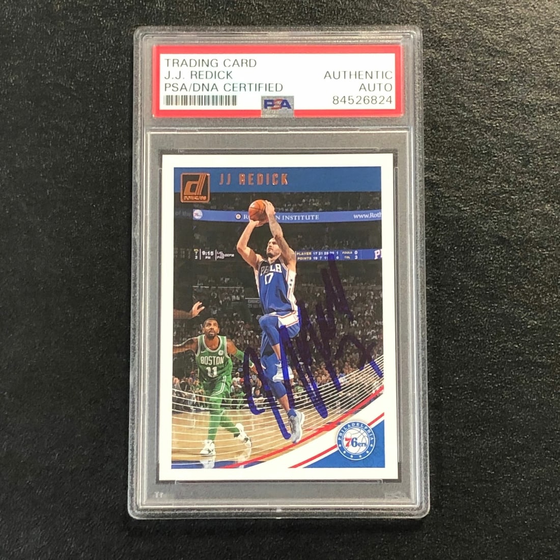 J.J. Redick 2018-19 Donruss #79 Signed Card PSA Authenticated 76ers (1 of 2)