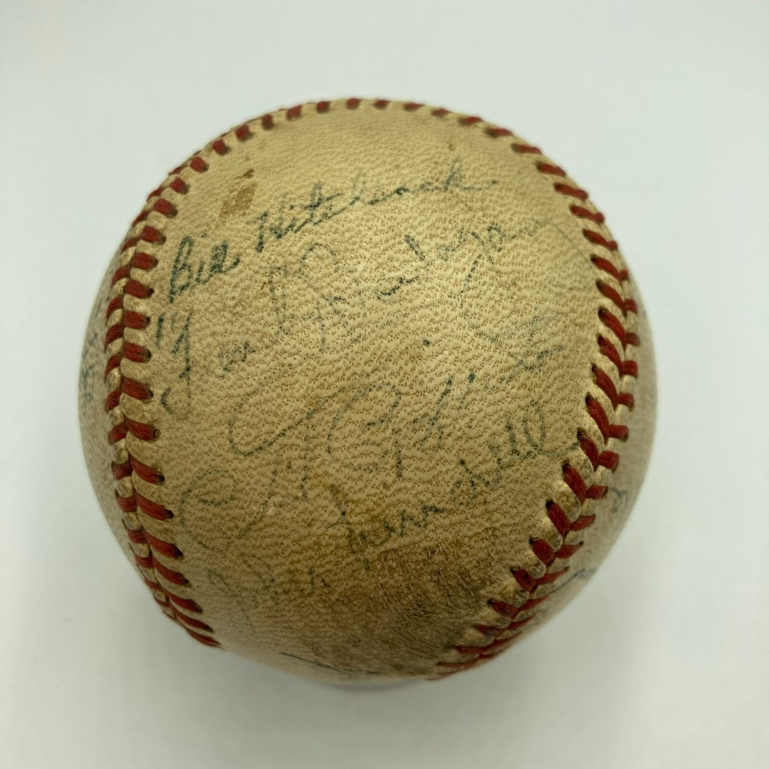 1940 Kansas City Blues Team Signed Baseball with Phil Rizzuto JSA Authenticated (1 of 8)