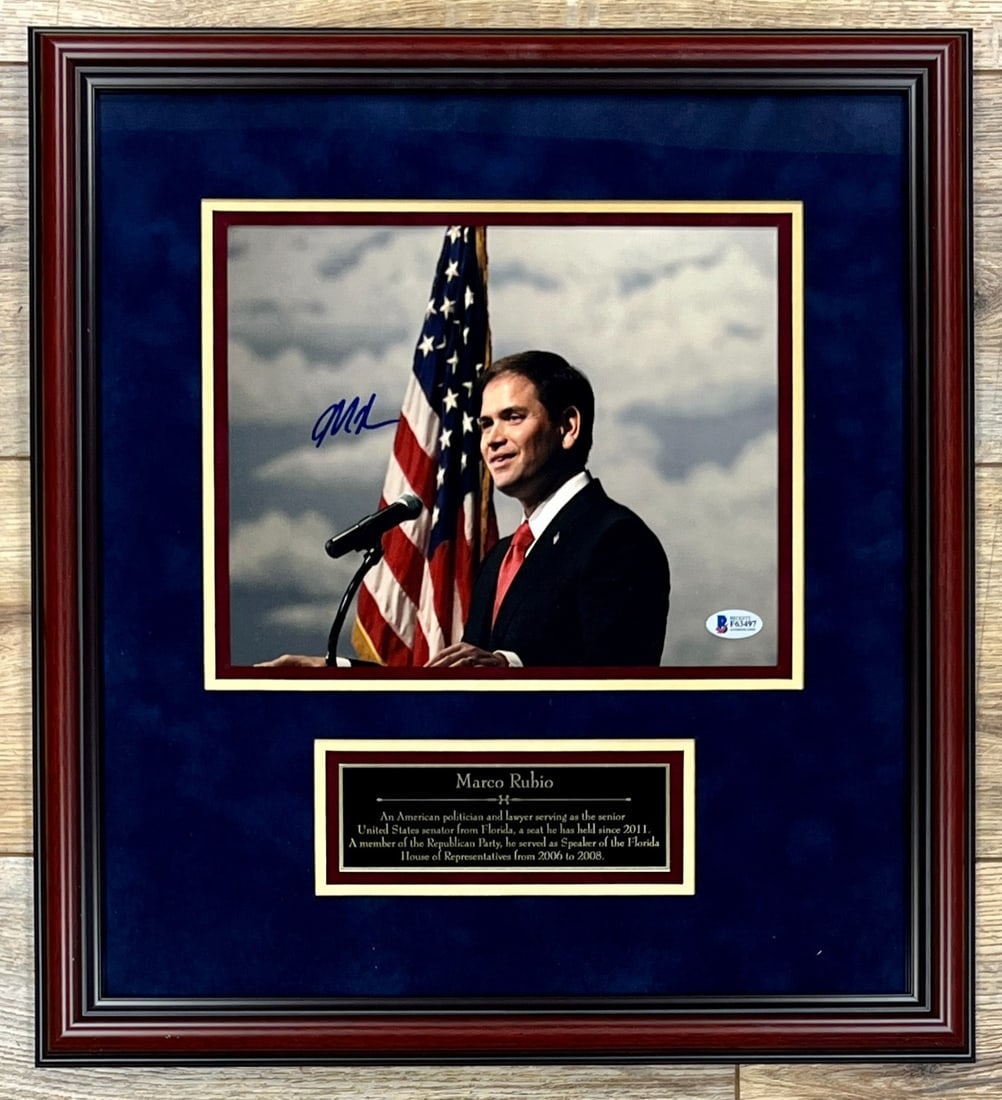 Marco Rubio Signed 8x10 Framed Display BAS Authenticated (1 of 4)
