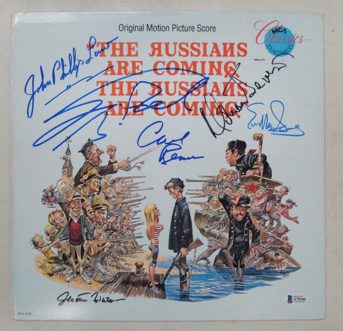 The Russians Are Coming Autographed Laserdisc Cover by Carl Reiner Beckett Authenticated (1 of 5)