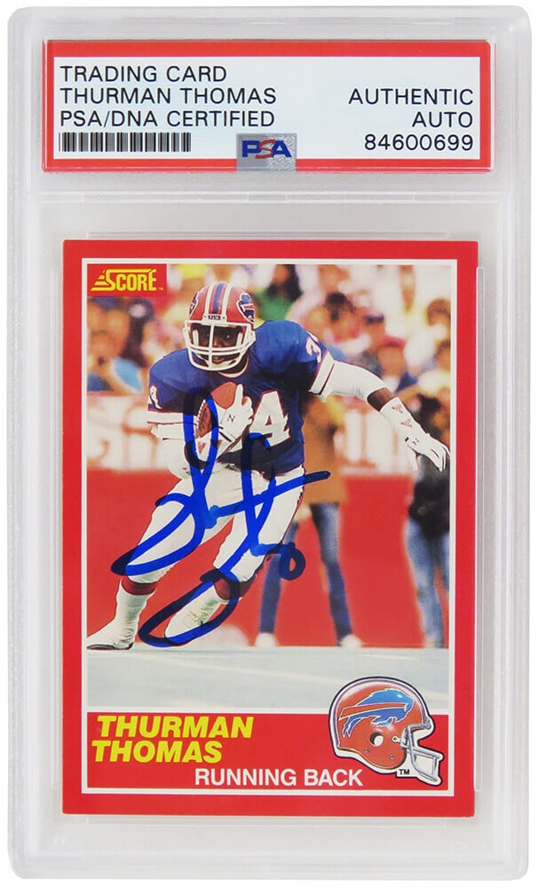 Thurman Thomas Autographed 1989 Score Rookie Card #211 PSA/DNA Buffalo Bills (1 of 1)