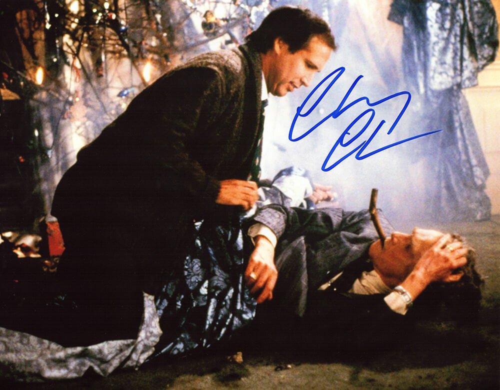 Chevy Chase Signed Christmas Vacation House Fire 11x14 Photo with COA (1 of 1)