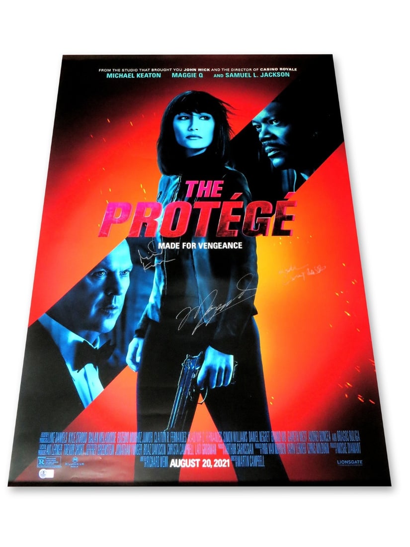 Protege 27X40 Multi Signed Poster Michael Keaton Maggie Q Martin Campbell Beckett Authenticated (1 of 3)
