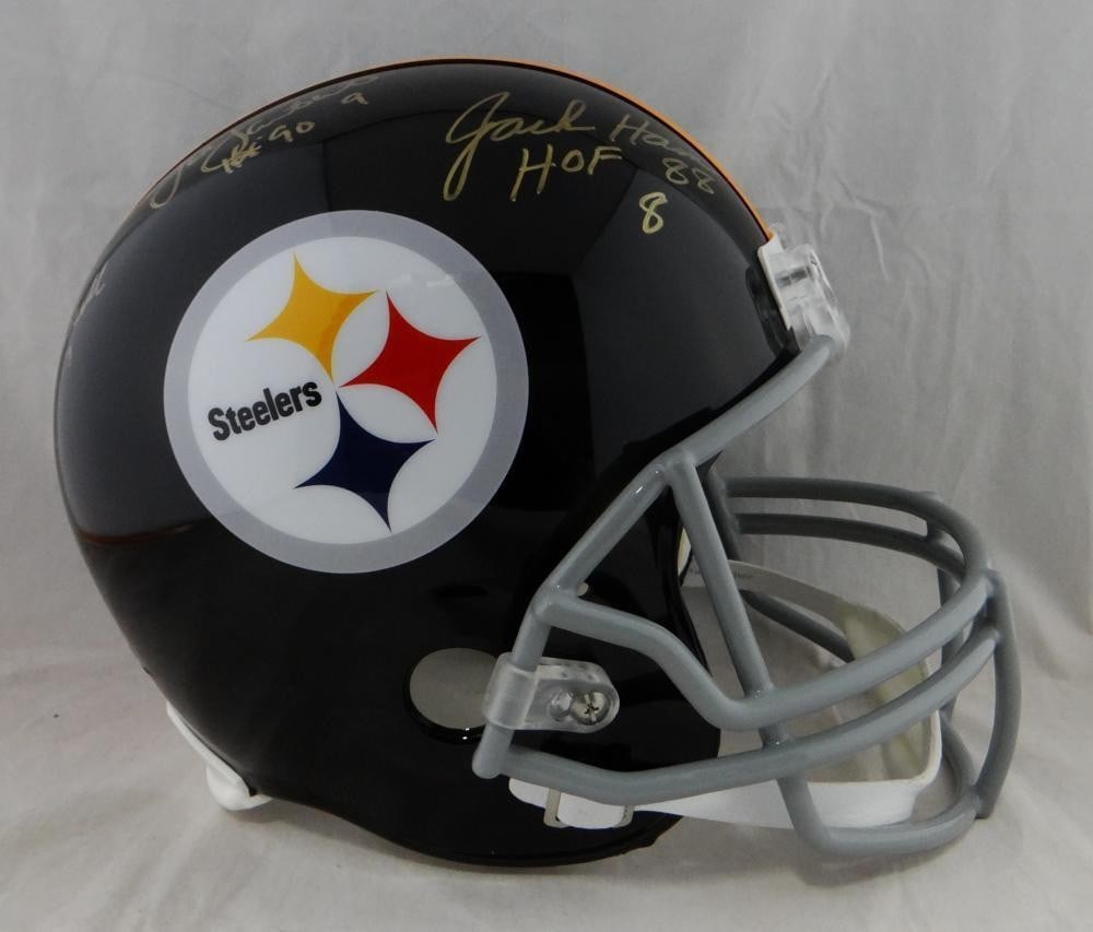 Ham Lambert Autographed Pittsburgh Steelers Full Size Helmet JSA Authenticated (1 of 8)