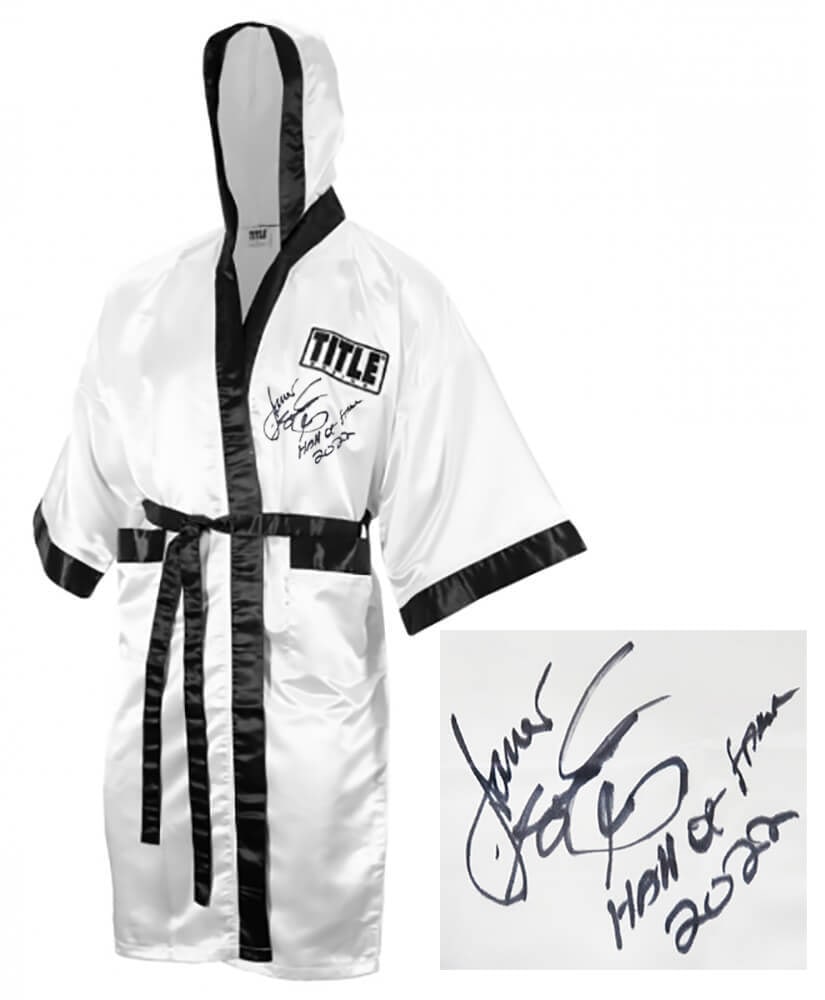 James Toney Signed Title Boxing Robe HOF 2022 with COA (1 of 1)
