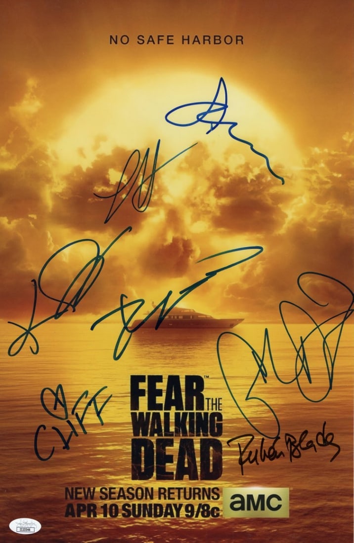 Fear the Walking Dead Signed Cast Photo 11X17 JSA Authenticated 7 Autos (1 of 3)