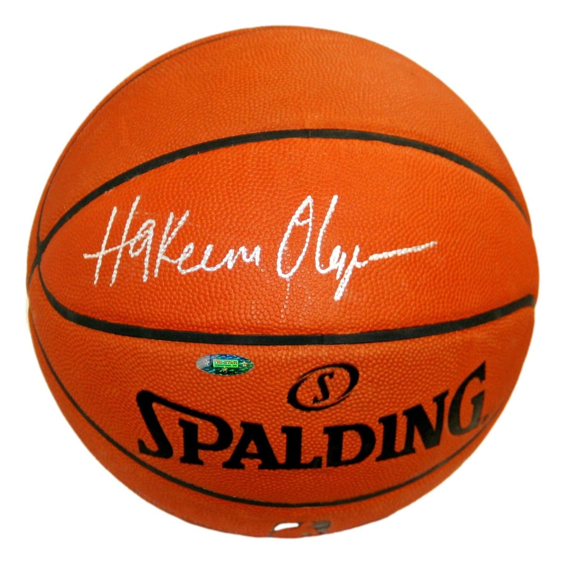 Hakeem Olajuwon Signed Spalding NBA Basketball with TRISTAR Authentication (1 of 5)