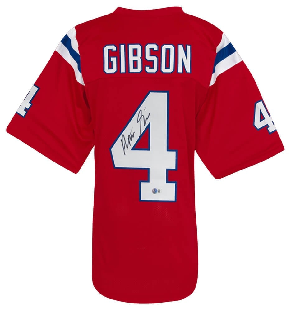 Antonio Gibson Signed Red Custom Football Jersey with Beckett COA: Antonio Gibson Signed Red Custom Football Jersey with Beckett COA This is an original red custom football jersey signed by Antonio Gibson, a player for the Washington Commanders. The jersey features a