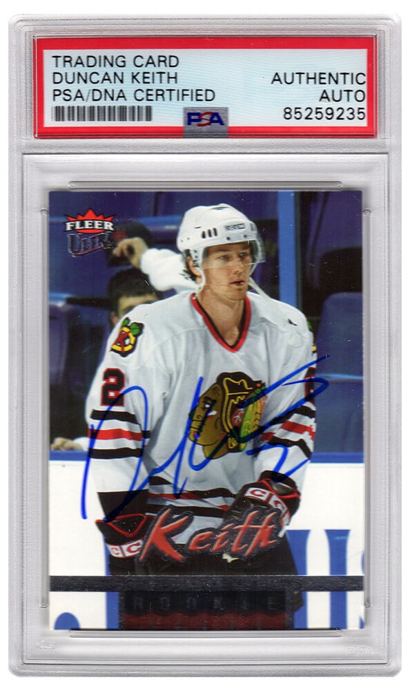 Duncan Keith Signed Blackhawks 2006 Fleer Ultra Rookie Card PSA Slabbed (1 of 2)