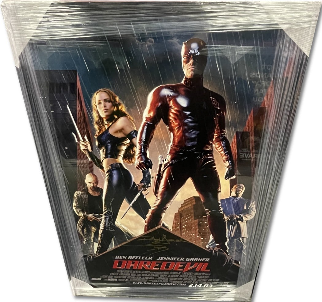 Daredevil Signed Cast Poster Framed Affleck Garner JSA Authenticated (1 of 4)