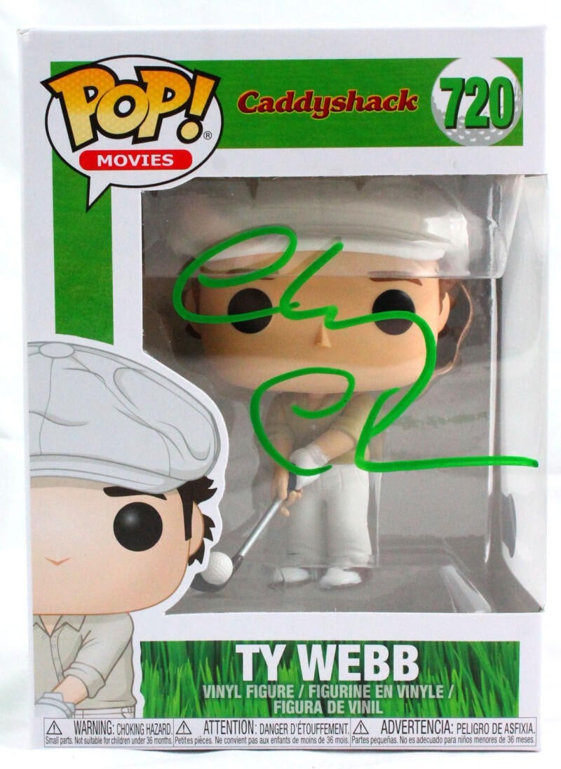 Chevy Chase Autographed Funko Pop Ty Webb Vinyl Figure 720 Beckett Hologram (1 of 5)