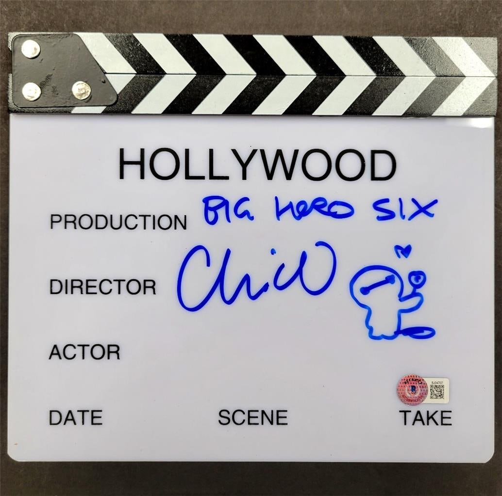 Chris Williams Signed Big Hero 6 Clapperboard BAS Authenticated: Chris Williams Signed Big Hero 6 Clapperboard BAS Authenticated This is an original clapperboard sketch from the beloved movie Big Hero 6, personally signed by Chris Williams, the director. The item h