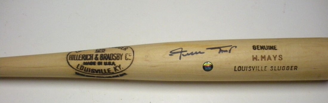 Willie Mays Signed Bat San Francisco Giants HOF 79 Authentic (1 of 2)