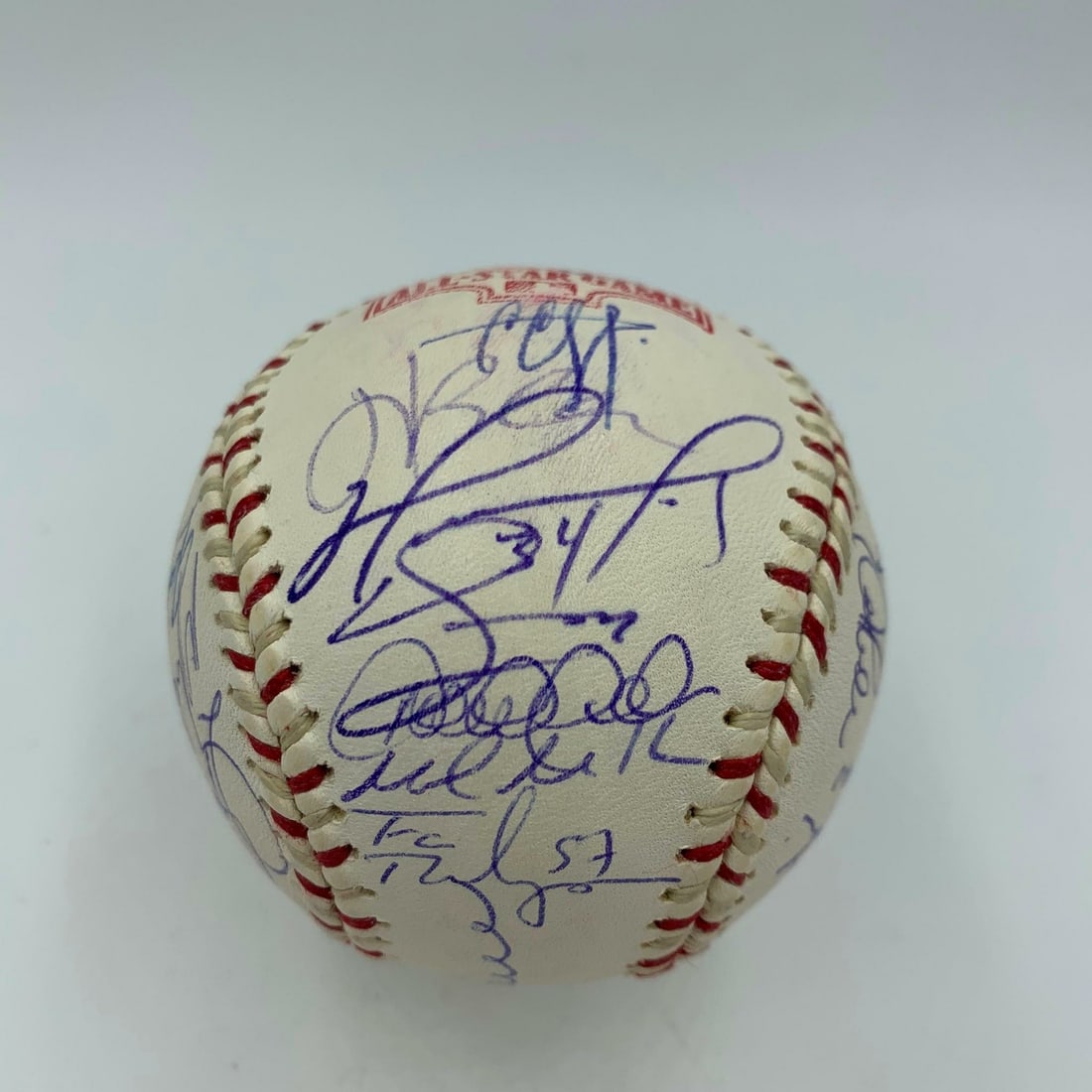 Derek Jeter Mariano Rivera Ichiro Signed 2004 MLB All-Star Baseball MLB Authenticated: Derek Jeter Mariano Rivera Ichiro Signed 2004 MLB All-Star Baseball MLB Authenticated This original baseball features the signatures of 28 members from the 2004 American League All-Star team, includin