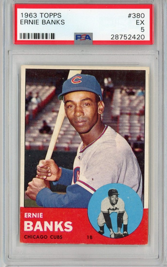 1963 Topps Ernie Banks #380 Baseball Card PSA 5 Authentic (1 of 2)
