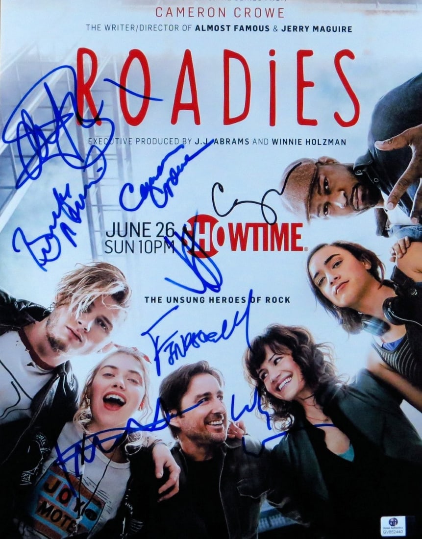 Roadies Cast Signed 11X14 Photo Crowe Abrams GAI Authenticated (1 of 2)