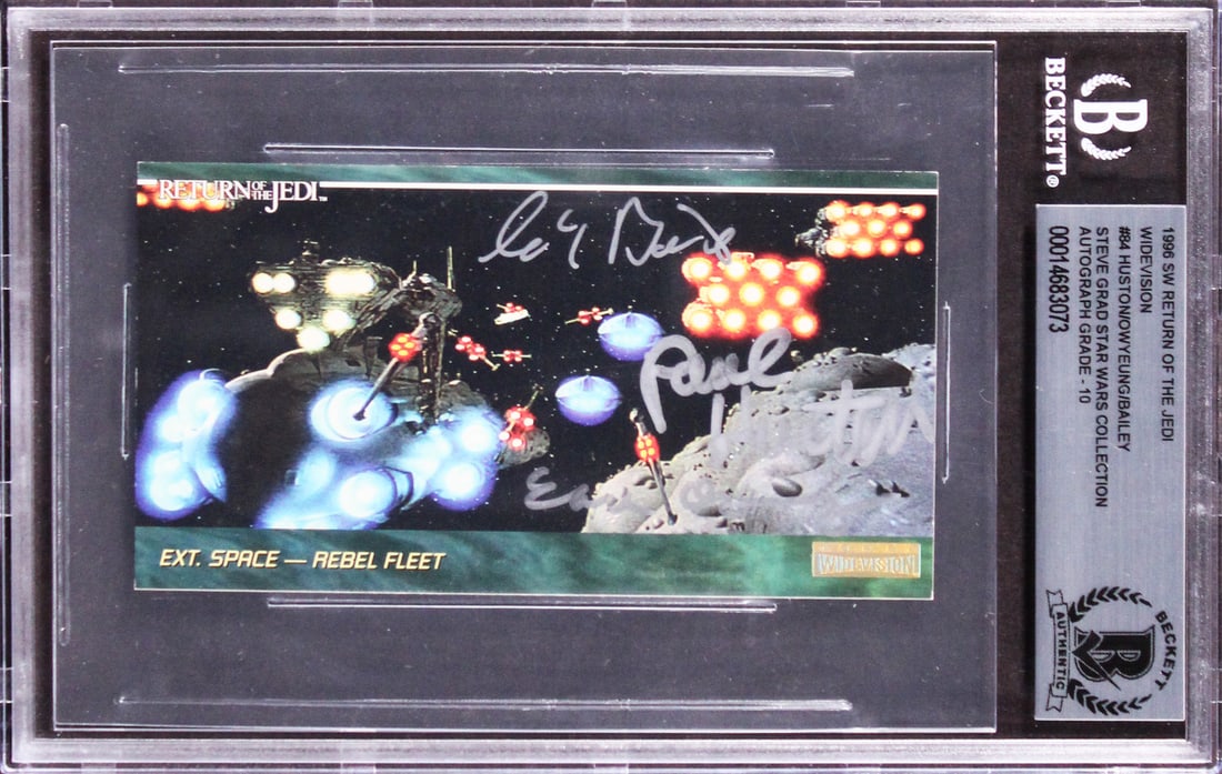 Star Wars Signed Trading Card by Huston Bailey Owyeung Gem Mint 10 Beckett (1 of 2)