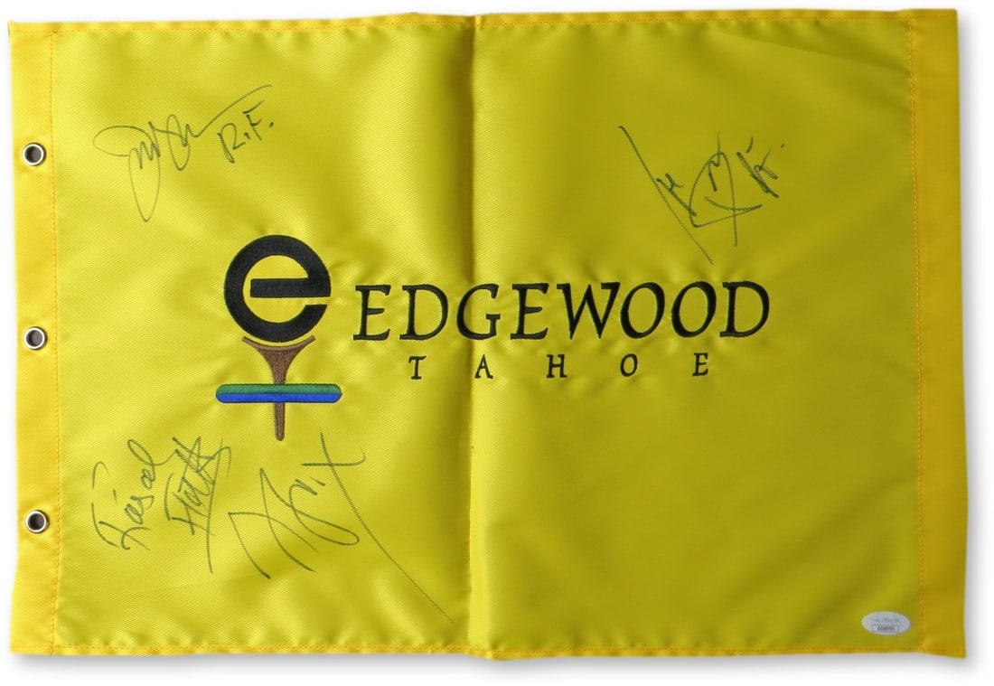 Rascal Flatts Signed Golf Flag JSA Authenticated LeVox Rooney DeMarcus (1 of 3)
