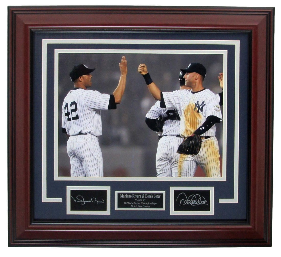 Derek Jeter Mariano Rivera Yankees Core 2 11x14 Framed Photo (1 of 2)