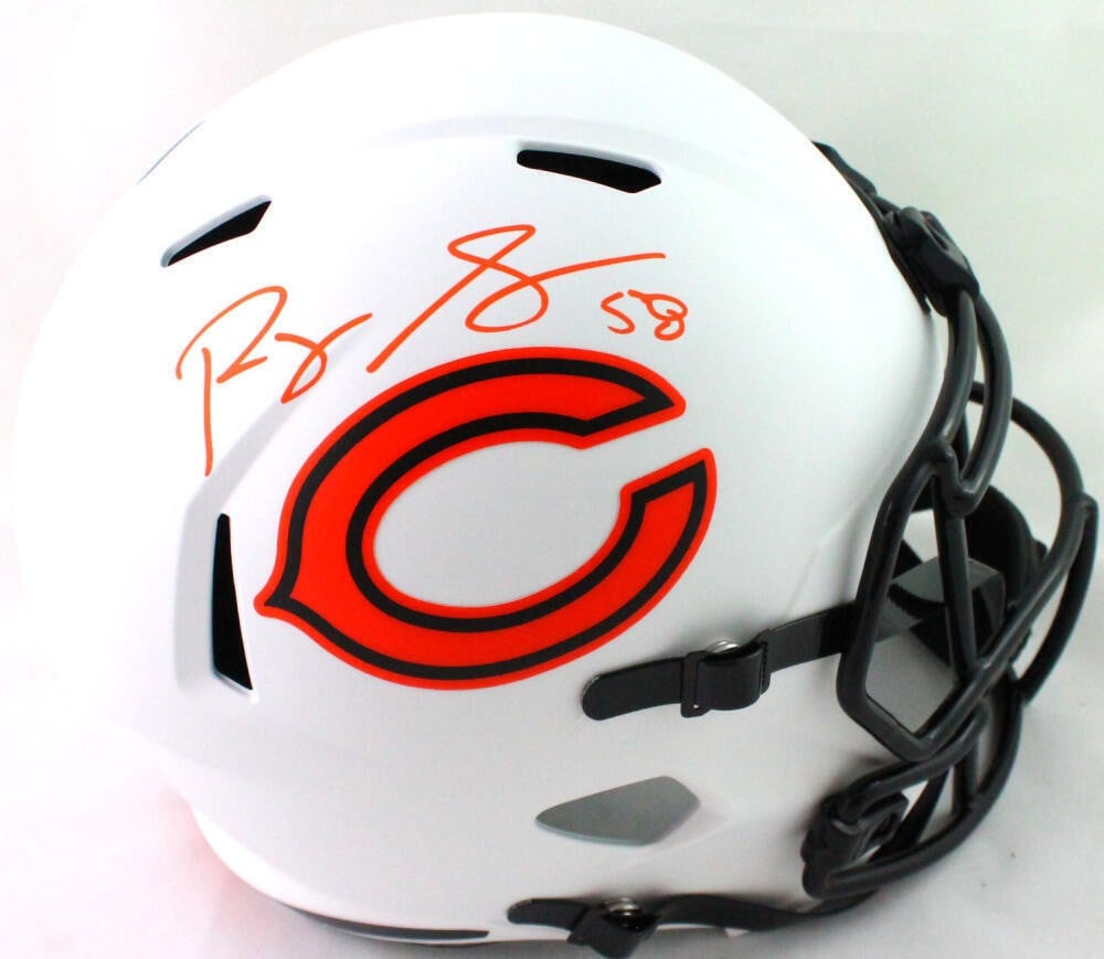 Roquan Smith Signed Chicago Bears Lunar Speed Helmet Beckett Authenticated (1 of 5)
