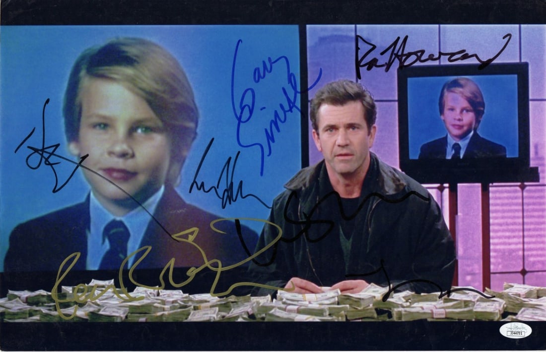 Ransom Cast Autographed 11x17 Photo Ron Howard Russo Sinise JSA: Ransom Cast Autographed 11x17 Photo Ron Howard Russo Sinise JSA This is an original autographed photograph from the cast of the film Ransom, featuring signatures from renowned actors Ron Howard, Rene