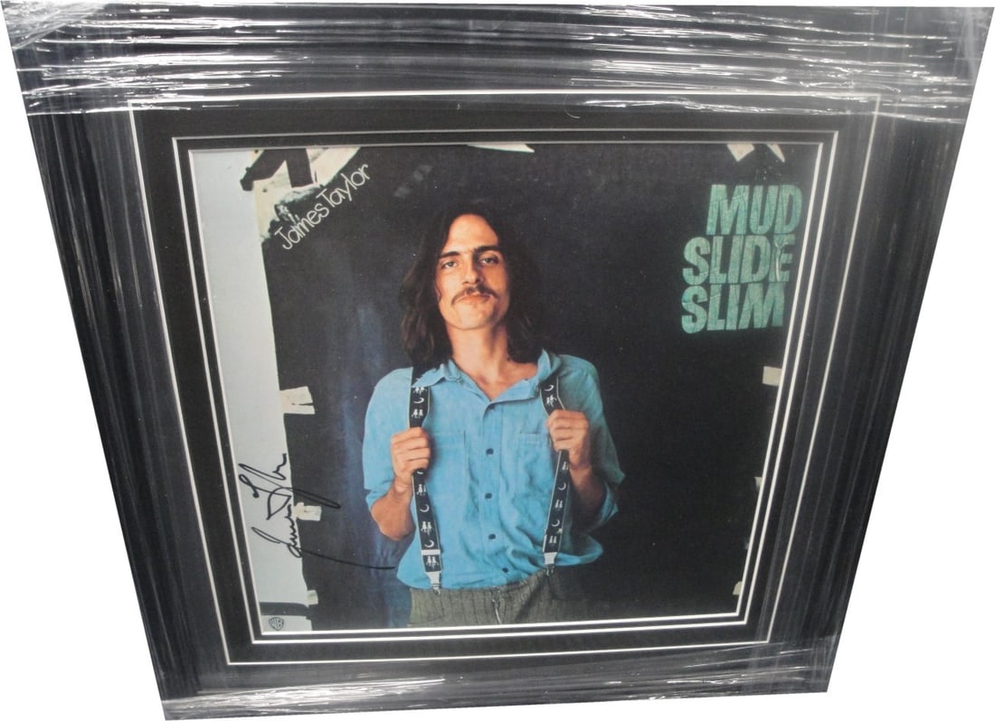 James Taylor Signed Framed Record Mud Slide Slim JSA Authenticated (1 of 4)