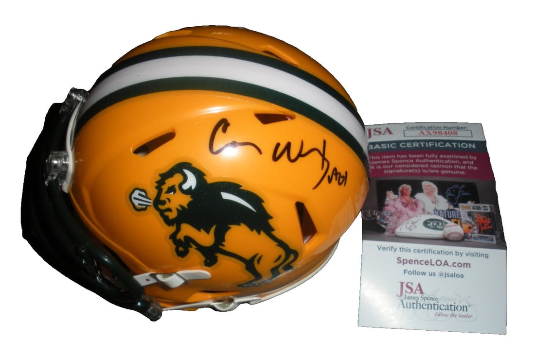 Carson Wentz Signed Mini Helmet North Dakota State JSA COA (1 of 1)