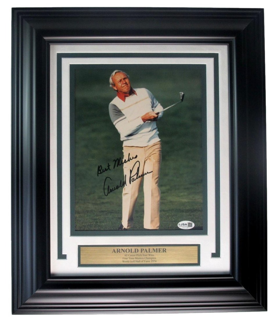 Arnold Palmer Signed Inscribed 8x10 Photo Framed JSA Authenticated (1 of 4)