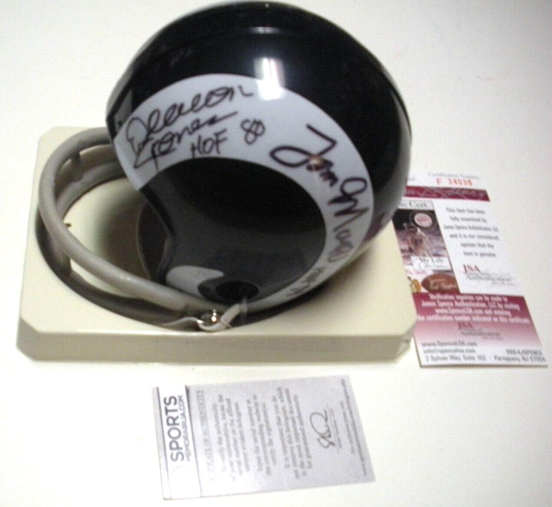 Rams Mini Helmet Signed by Deacon Jones Tom Mack Roman Gabriel JSA COA (1 of 3)