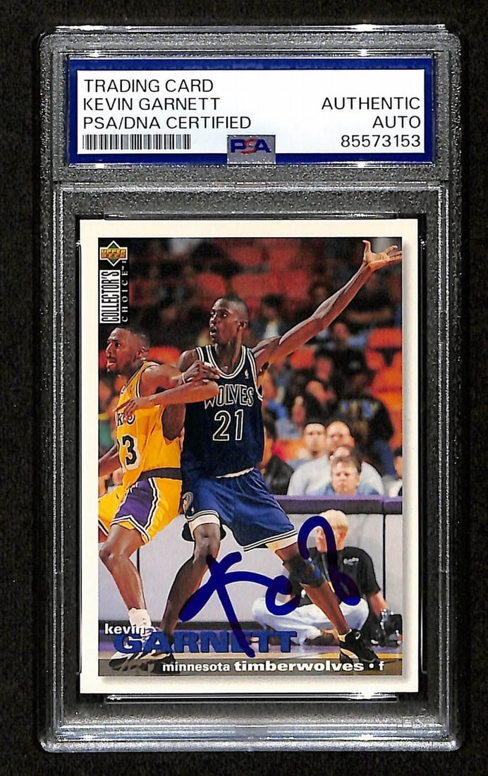 Kevin Garnett HOF Signed 1995-96 Upper Deck Rookie Card #275 PSA/DNA (1 of 2)