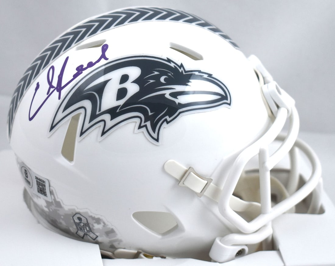 Ed Reed Autographed Baltimore Ravens Mini Helmet Beckett Authenticated: Ed Reed Autographed Baltimore Ravens Mini Helmet Beckett Authenticated This Ed Reed signed mini helmet is a must-have for any Baltimore Ravens fan. It features the legendary player's autograph and com