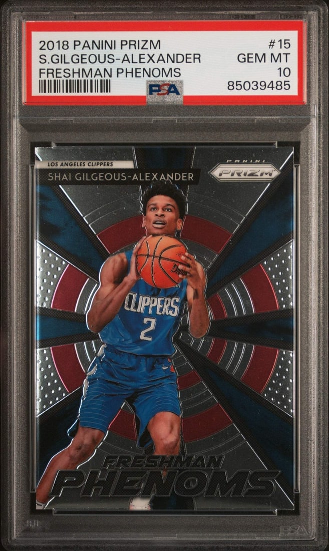 2018 Prizm Shai Gilgeous-Alexander #15 PSA 10 Basketball Card (1 of 2)