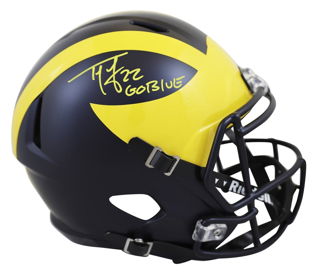 Ty Law Signed Michigan Wolverines Helmet Go Blue Beckett Authenticated (1 of 3)