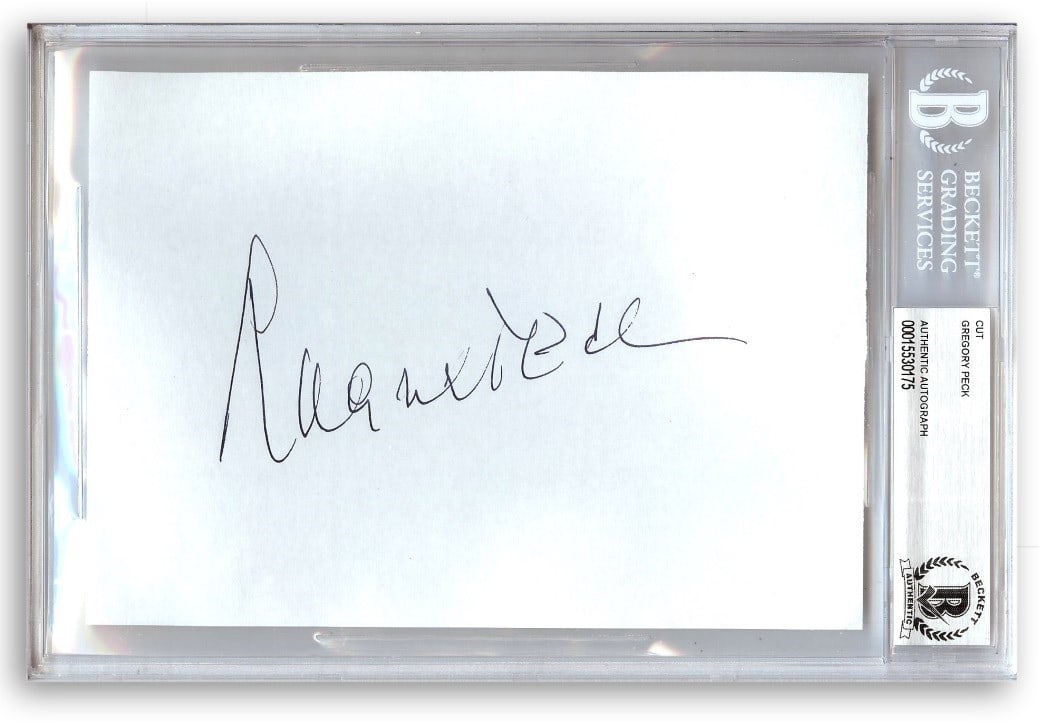 Gregory Peck Autographed Cut Signature To Kill a Mockingbird Beckett Authenticated (1 of 1)
